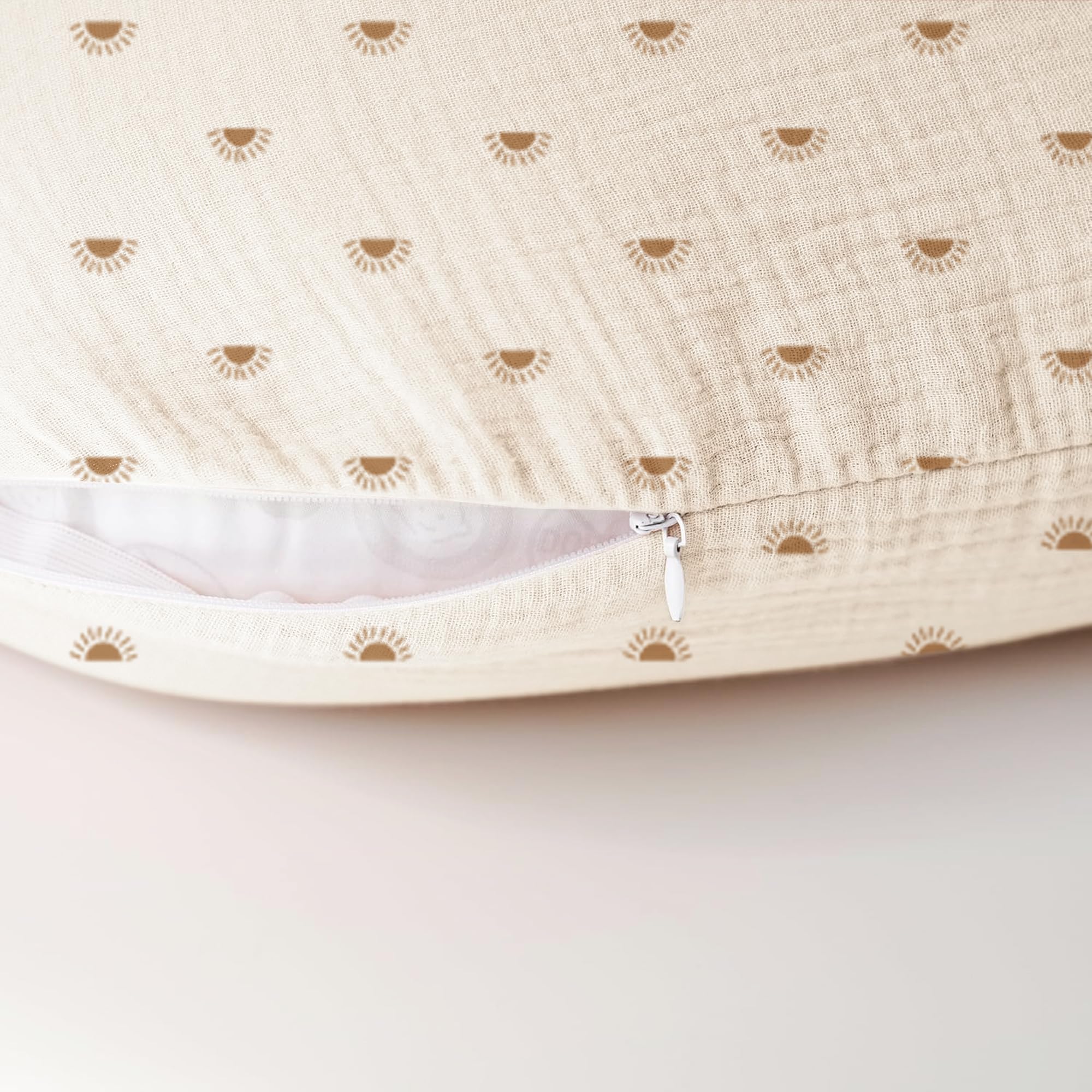 Konssy nursing pillow cover fits standard pillows for versatile use