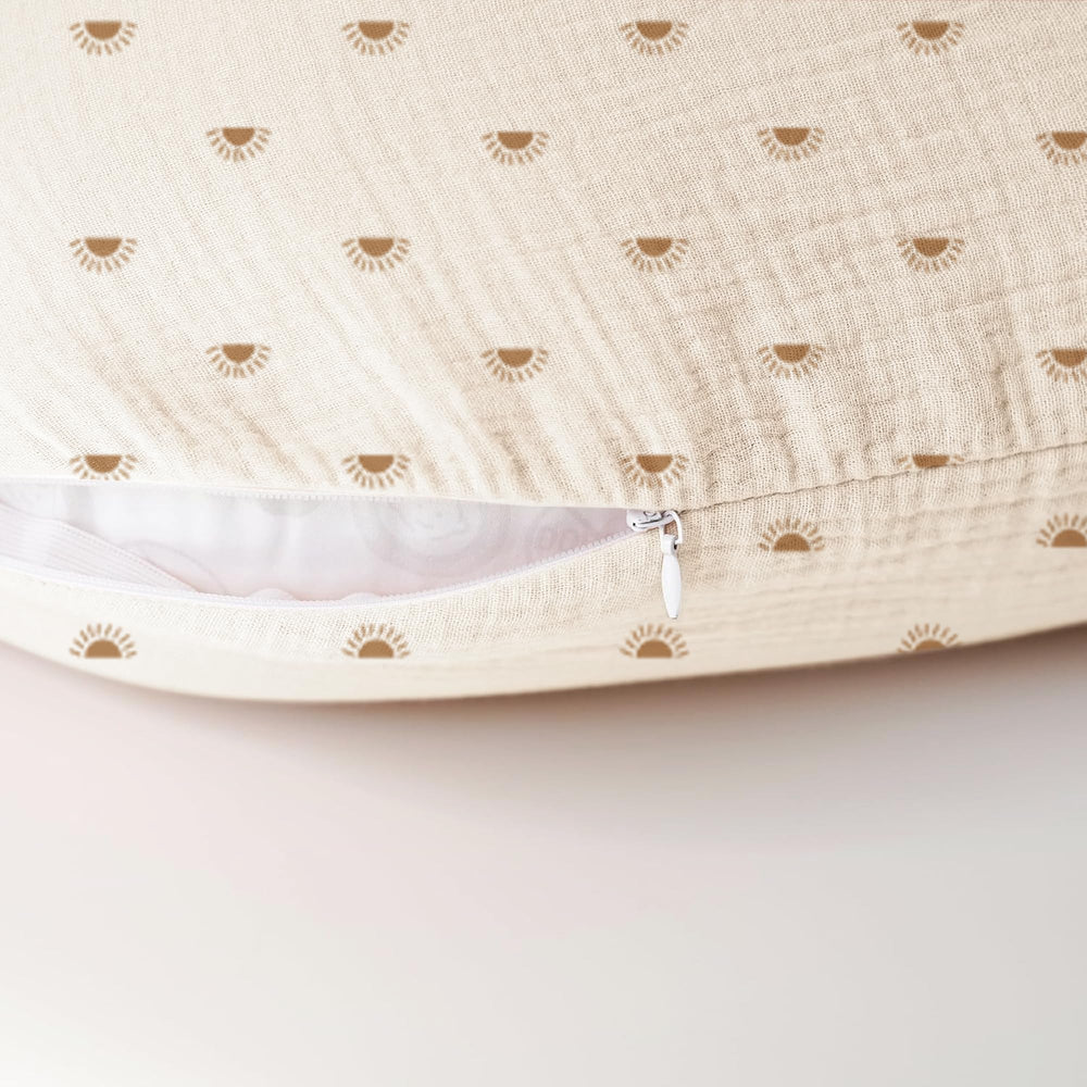 Konssy nursing pillow cover fits standard pillows for versatile use