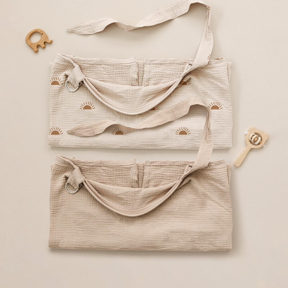 Konssy nursing cover is lightweight and portable for travel.