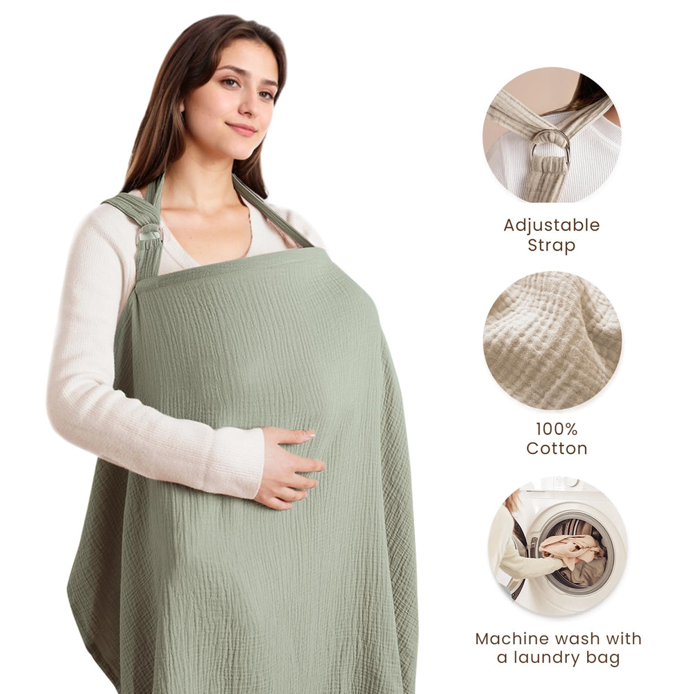 Konssy nursing cover private-breastfeed-privacy keeps feeding discreet in public.