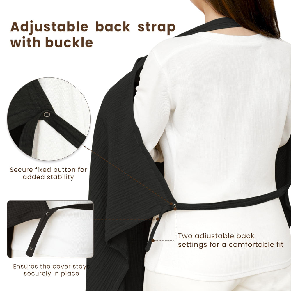 Konssy nursing cover also functions as a stroller cover for on-the-go privacy.