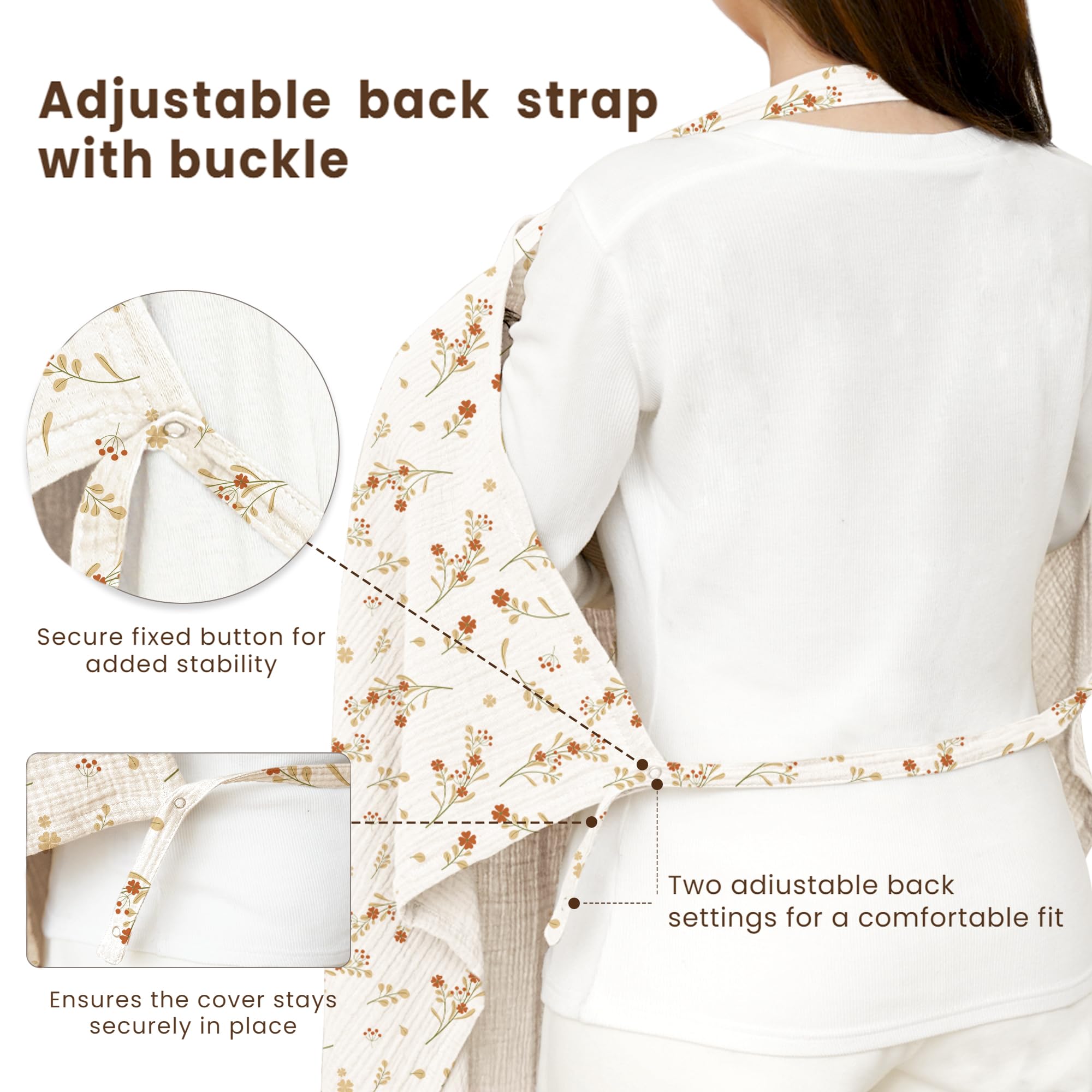 Konssy Muslin Nursing Cover stroller usage provides privacy during walks.