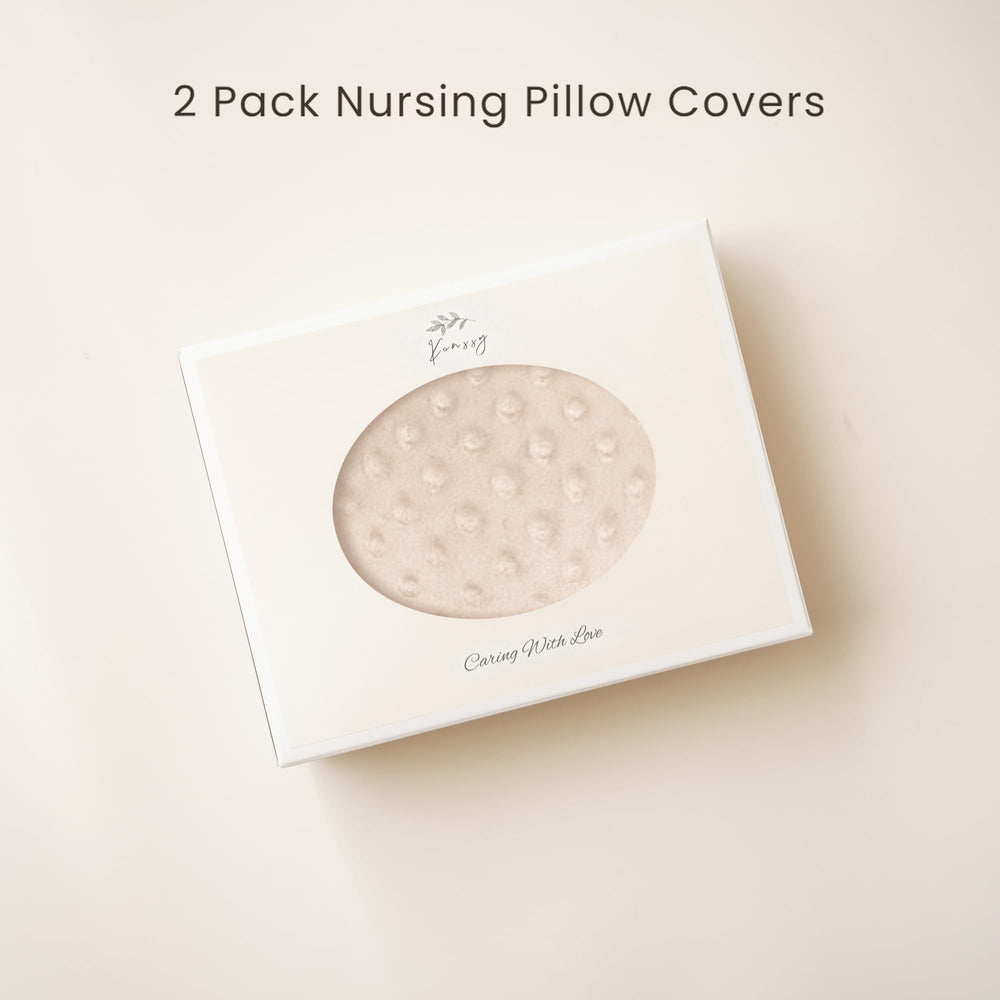 Konssy pillow cover shown as gift-ready for baby showers.