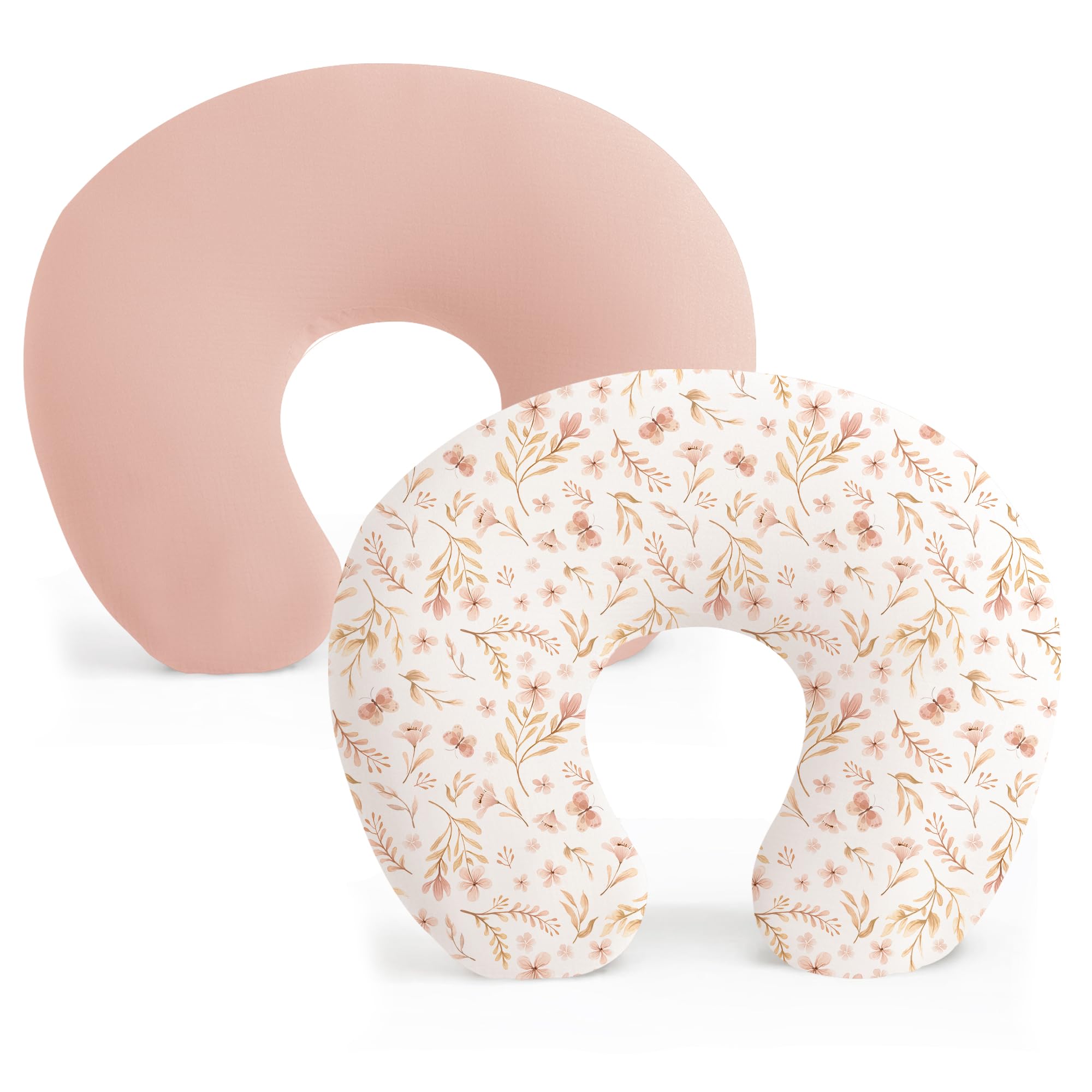 Konssy nursing pillow cover shows stretchy soft fabric for comfortable feeds.