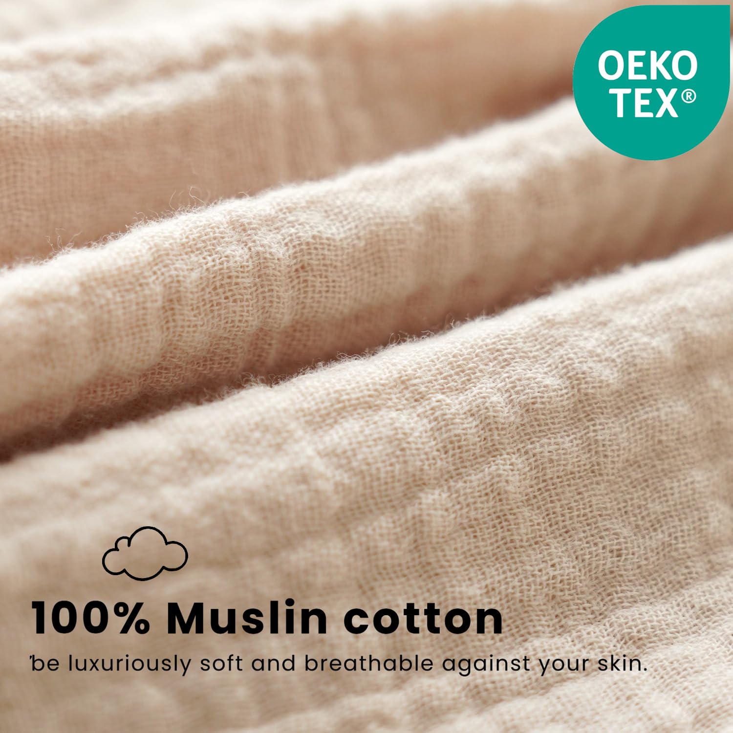 Konssy soft breathable cotton muslin ideal for travel toddler pillow use