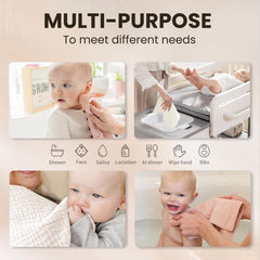 Konssy soft muslin cloth with stitching detail highlighting durability