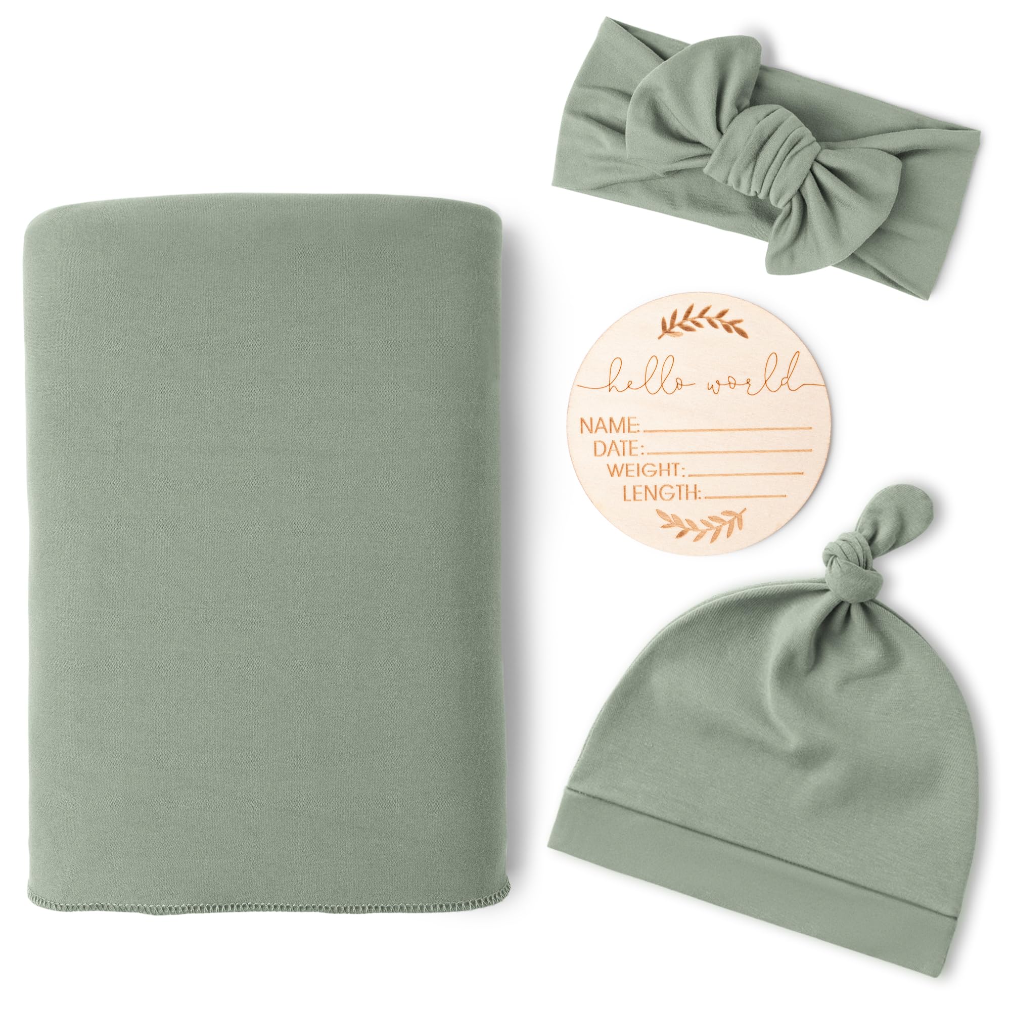 Konssy swaddle blanket 30x30, soft and breathable for cozy newborn swaddling.
