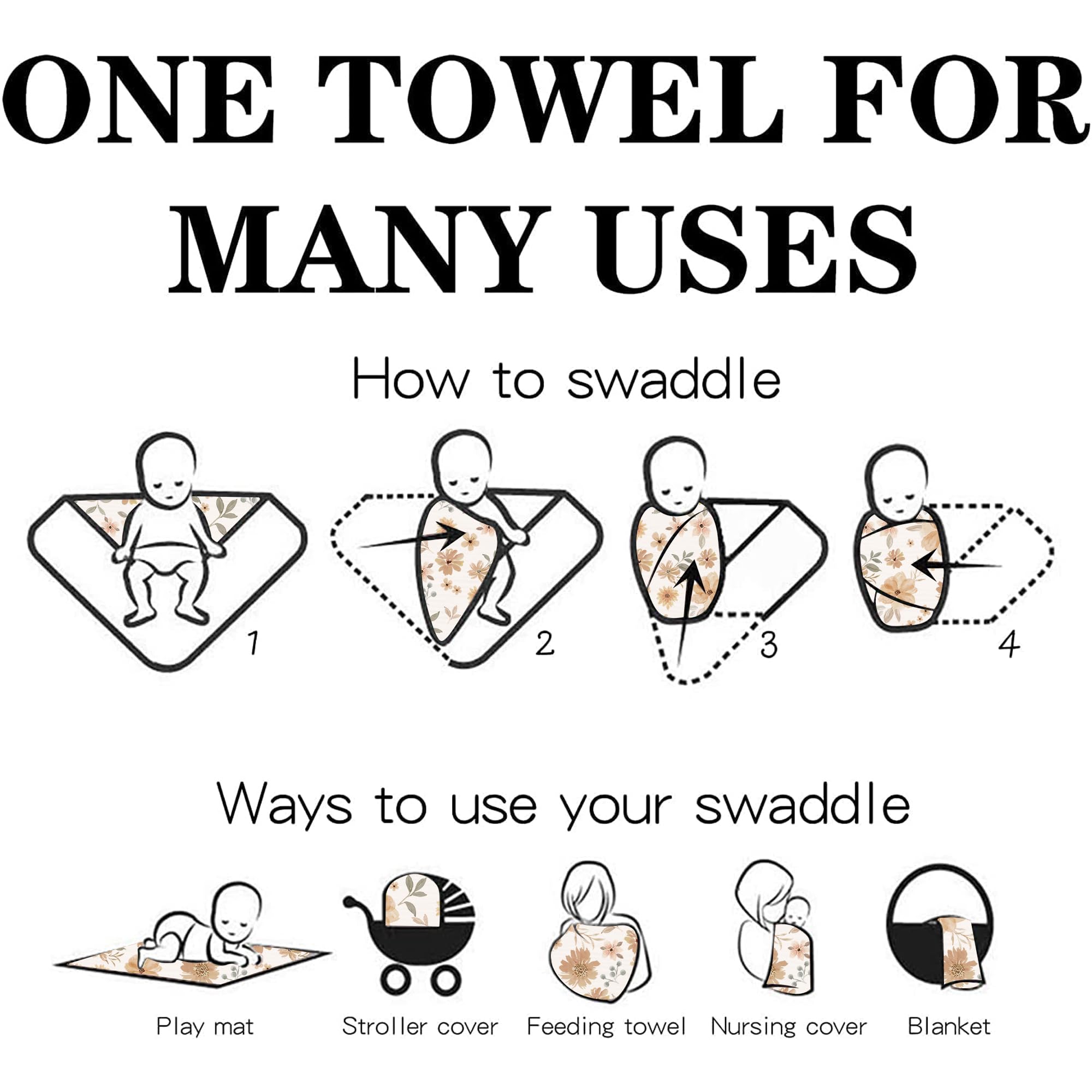 Konssy muslin swaddle machine-washable fabric maintaining color and softness after wash.