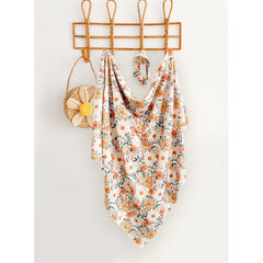 Konssy swaddle nursing cover used on a stroller, showcasing breathable protection.