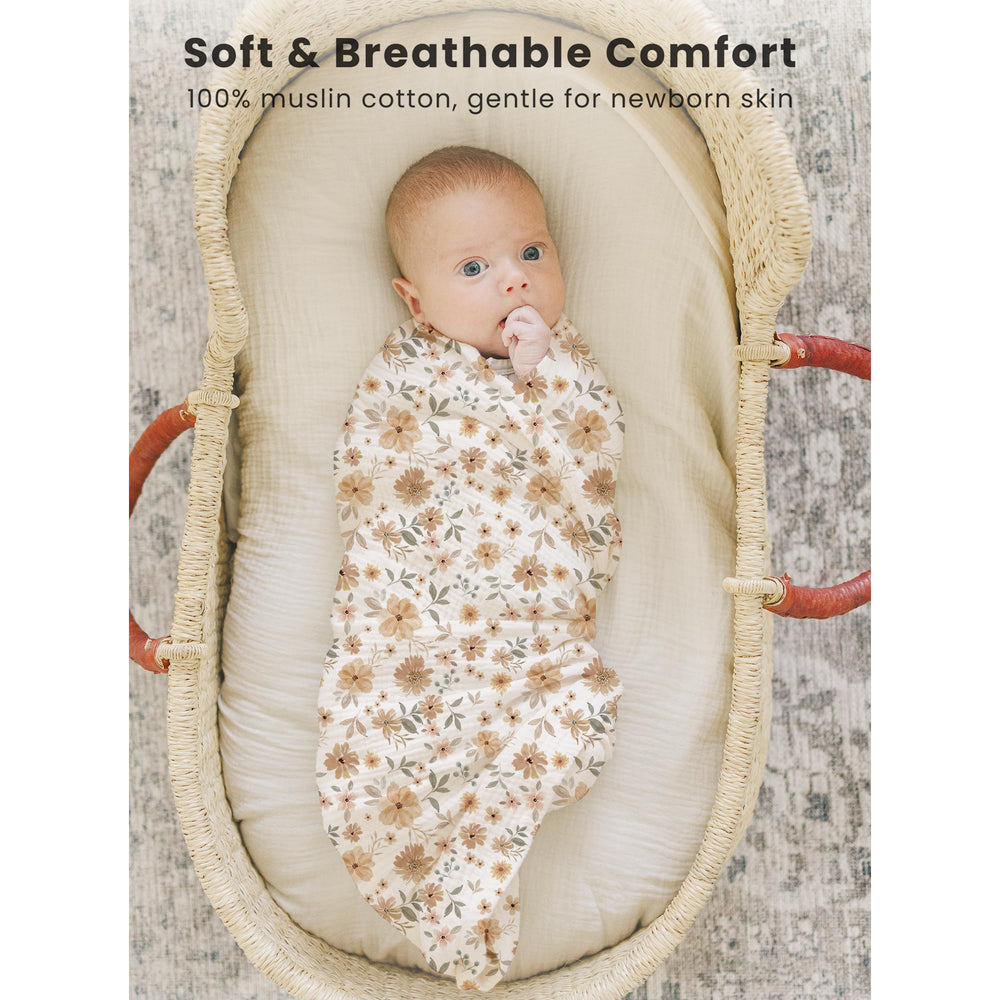Konssy newborn photography prop swaddle highlighting soft background and versatility.