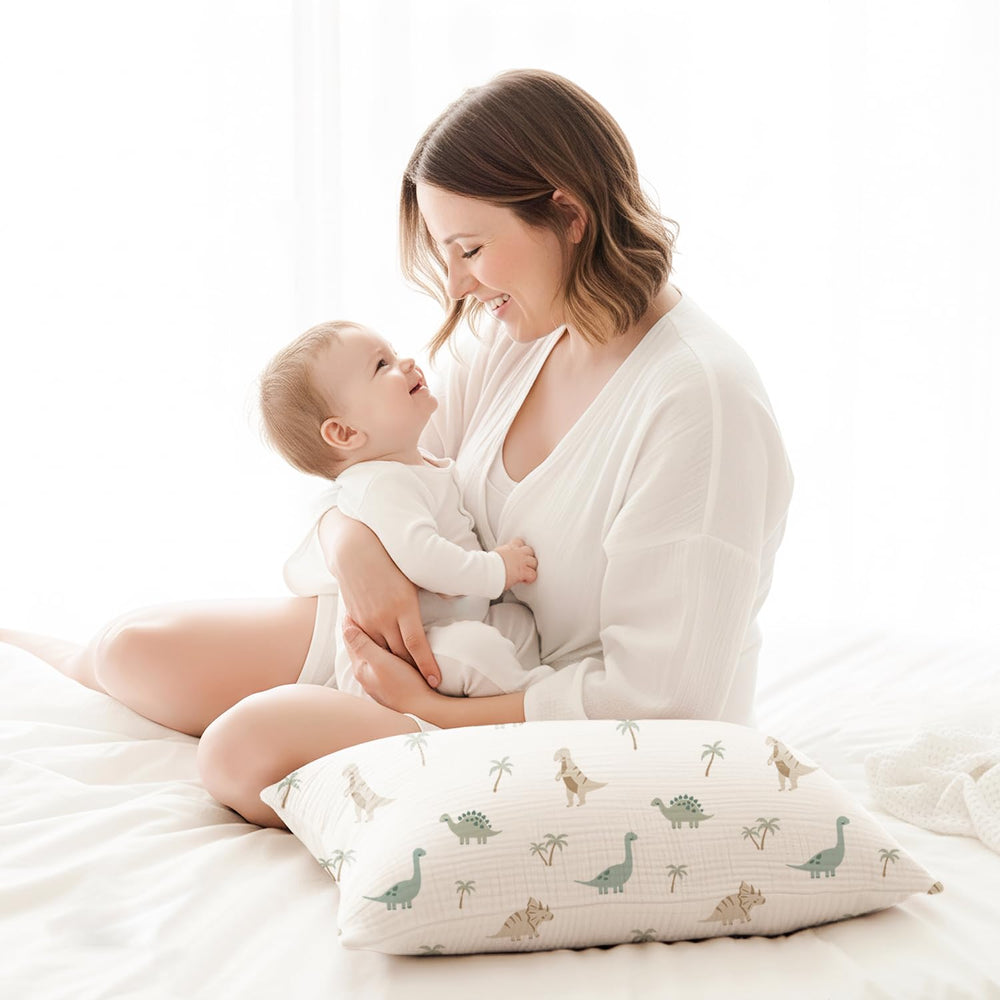 Konssy toddler pillowcase supports crib-to-bed transition in daily routines