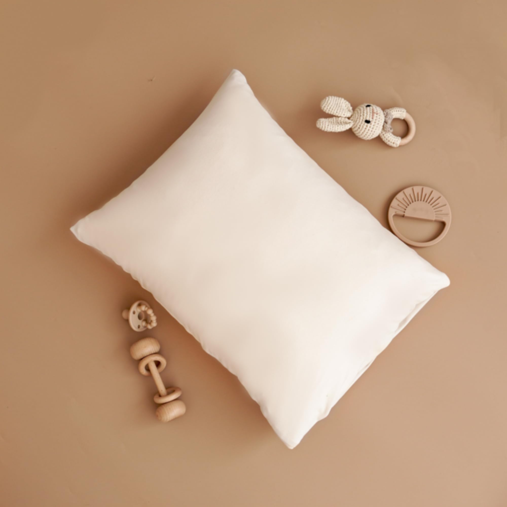 Konssy durable stitching on toddler pillowcase indicating lasting softness wash after wash