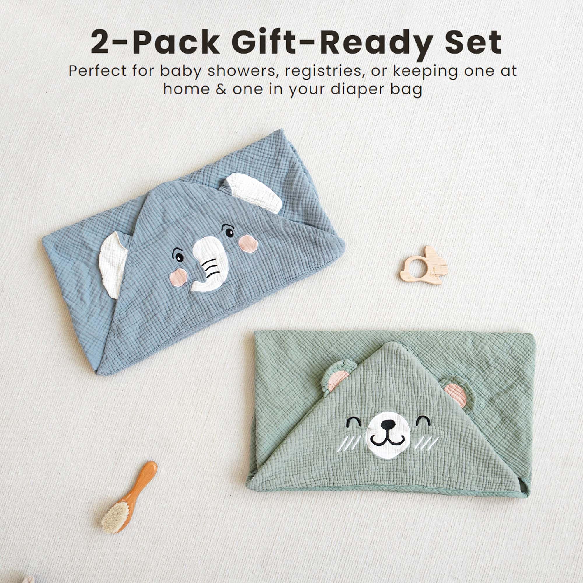 Konssy travel-ready towel in a diaper bag for on-the-go care