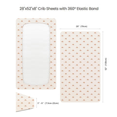 Konssy two-pack crib sheets highlights secure, snug fit