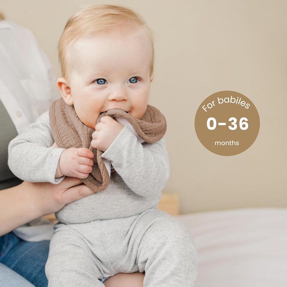 Konssy unisex neutral colors bibs ideal for boys and girls.