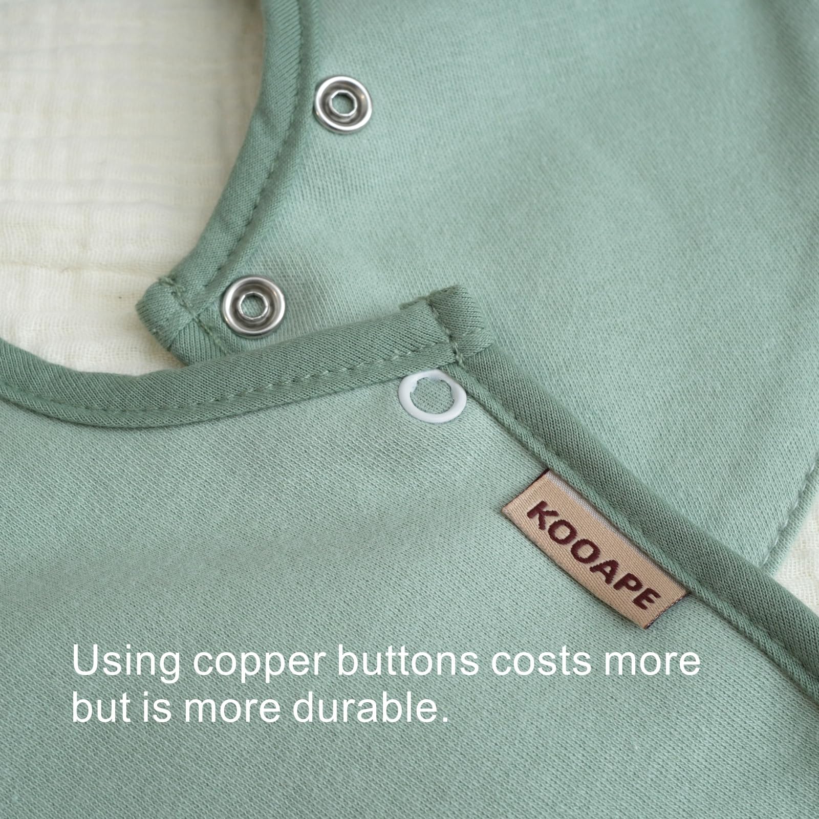 kooape baby bibs soft plain weave fabric gentle on skin during meals.