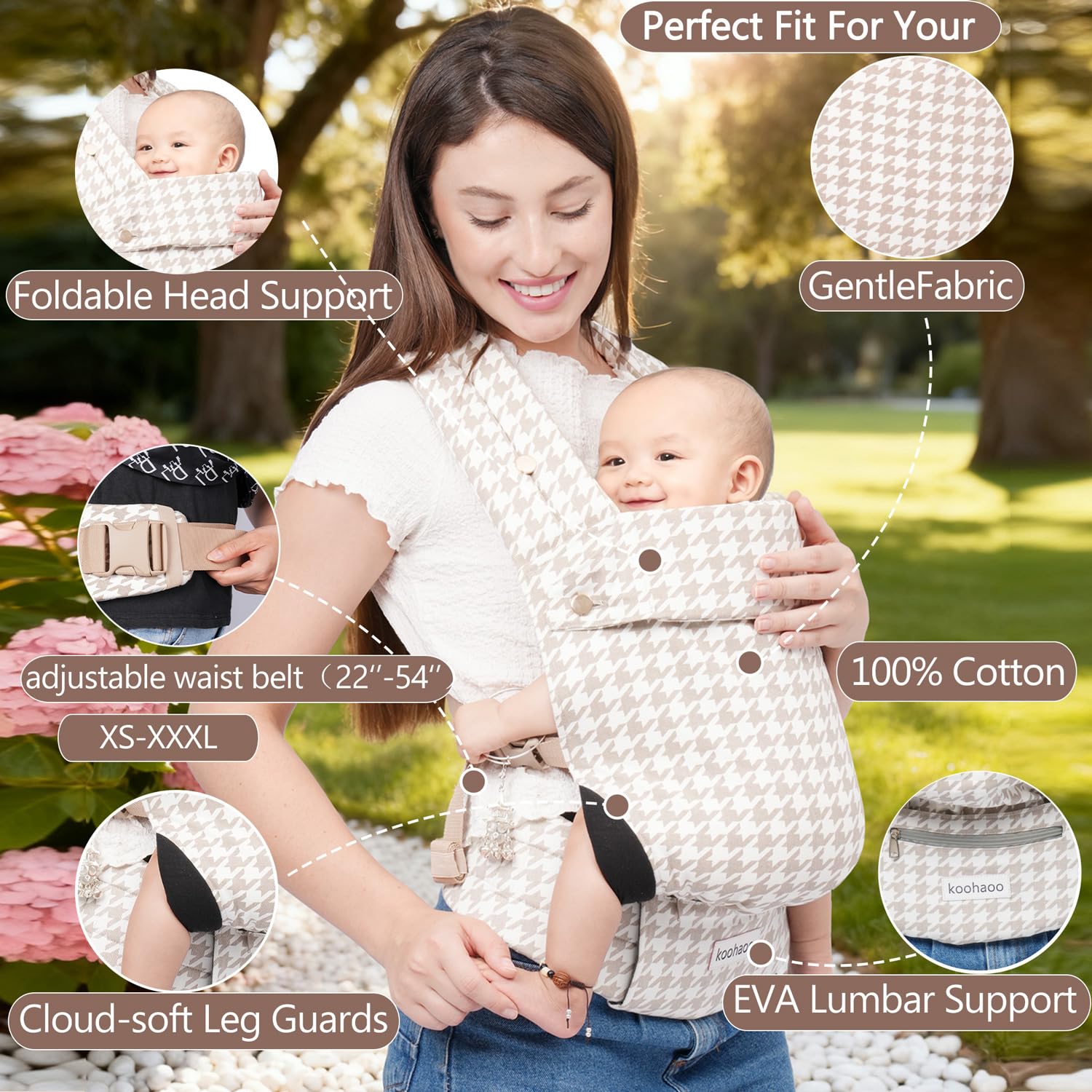 Koohaoo front pocket zipper provides easy access to essentials.