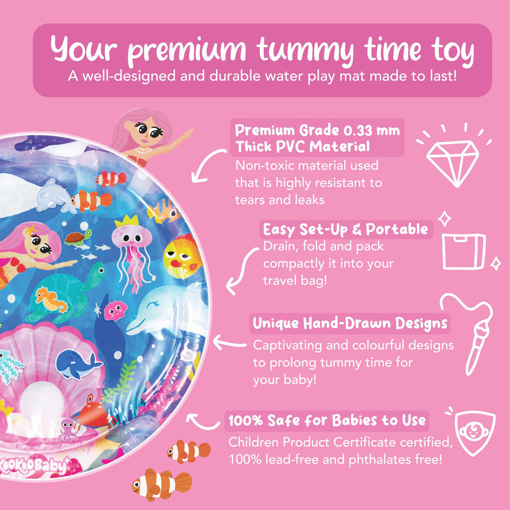 KooKooBaby floating sea creatures add playful motion during tummy time