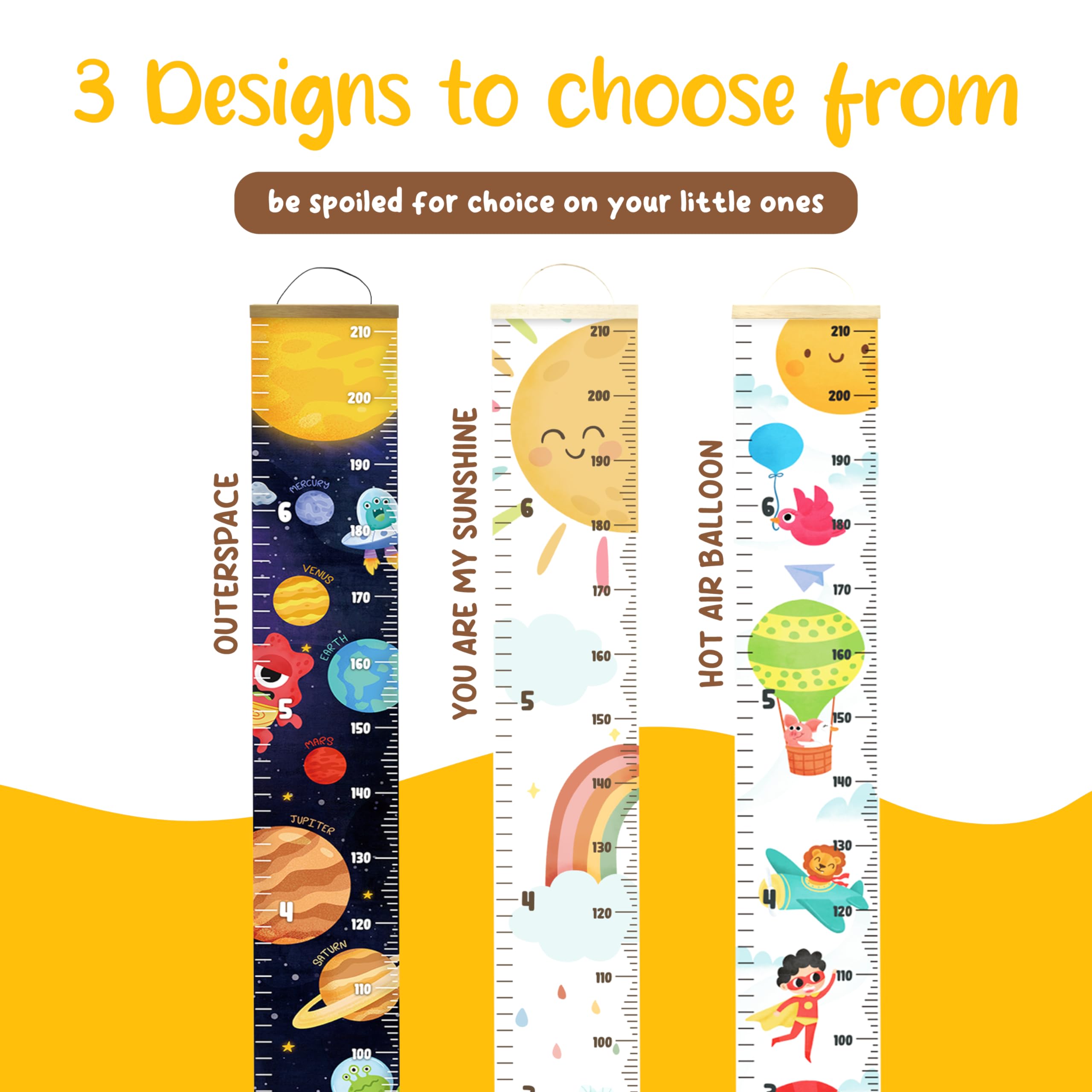 KooKooBaby growth chart wall-ready for everyday events and milestones