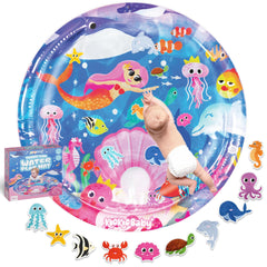 KooKooBaby tummy-time water mat large showcases ample sensory space for baby play