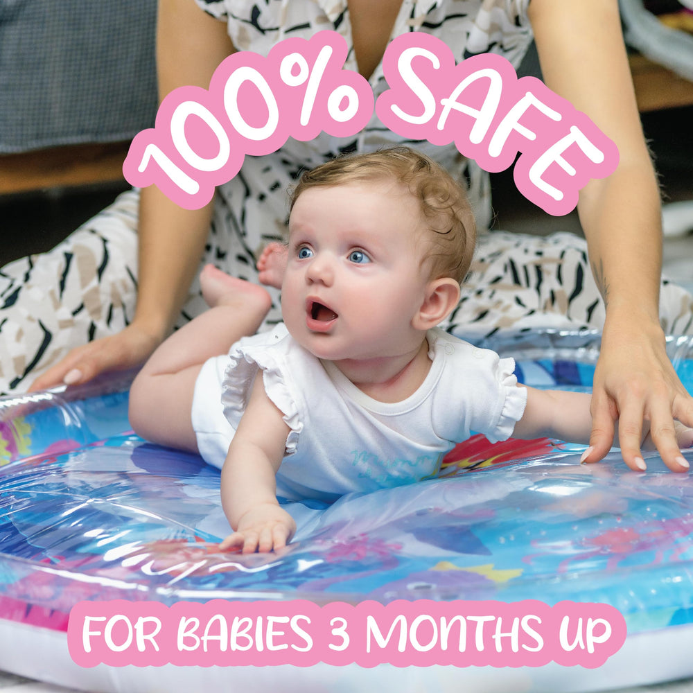 KooKooBaby Water Tummy Time Mat gender-inclusive design appeals to boys and girls.