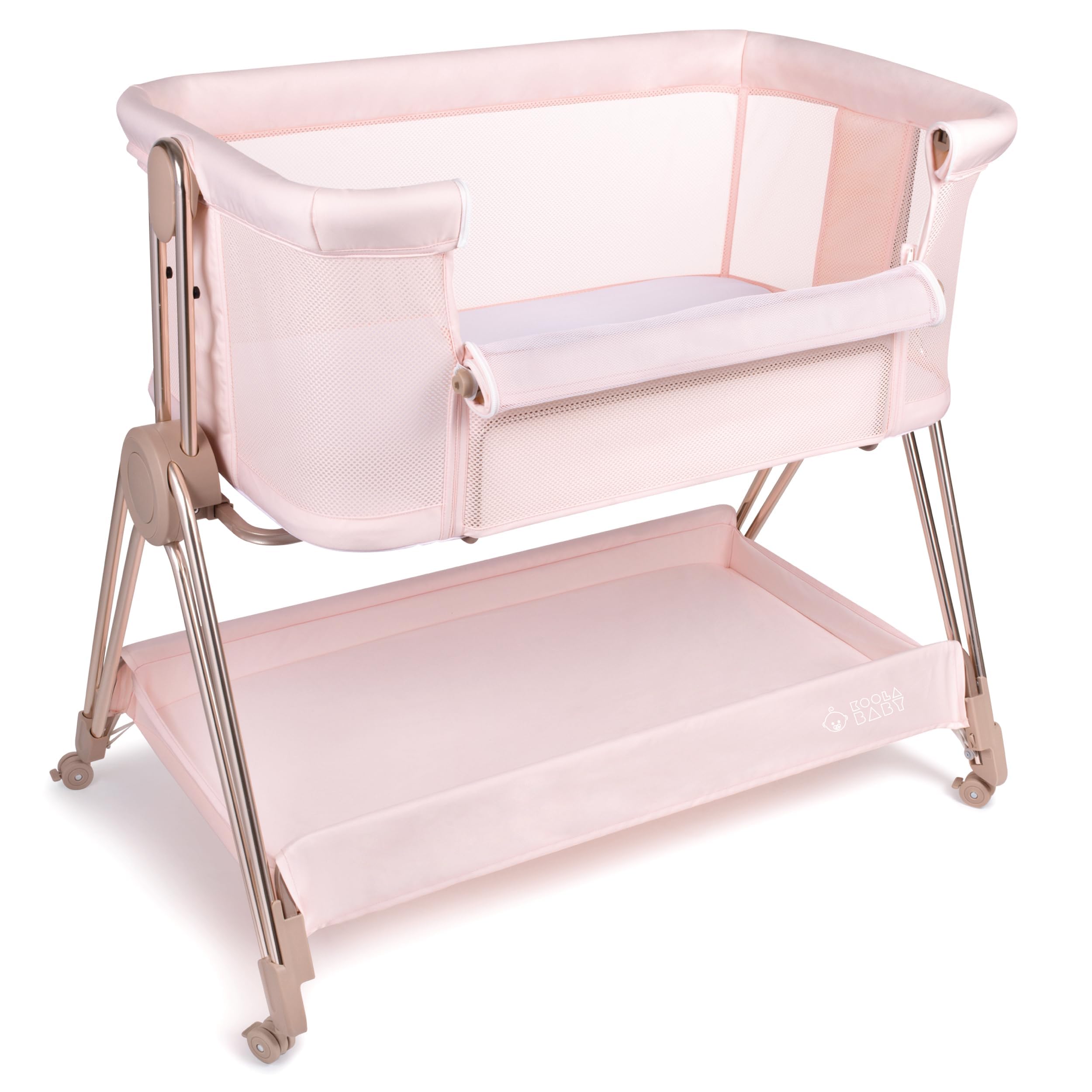 KOOLABABY pink fabric detail highlighting cozy, inviting look.
