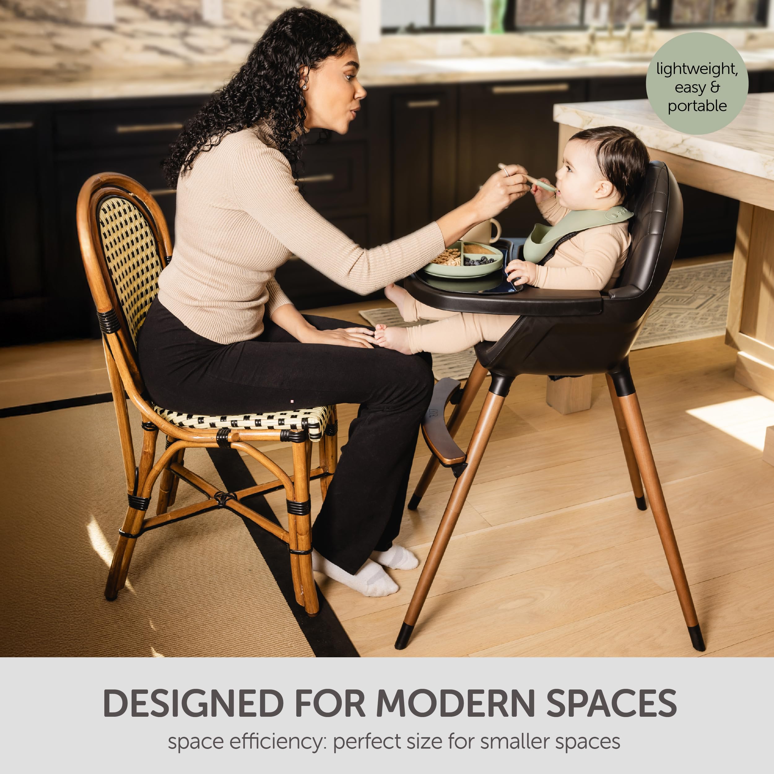 KOOLABABY convertible high chair 3in1 booster seat demonstrates flexible dining options