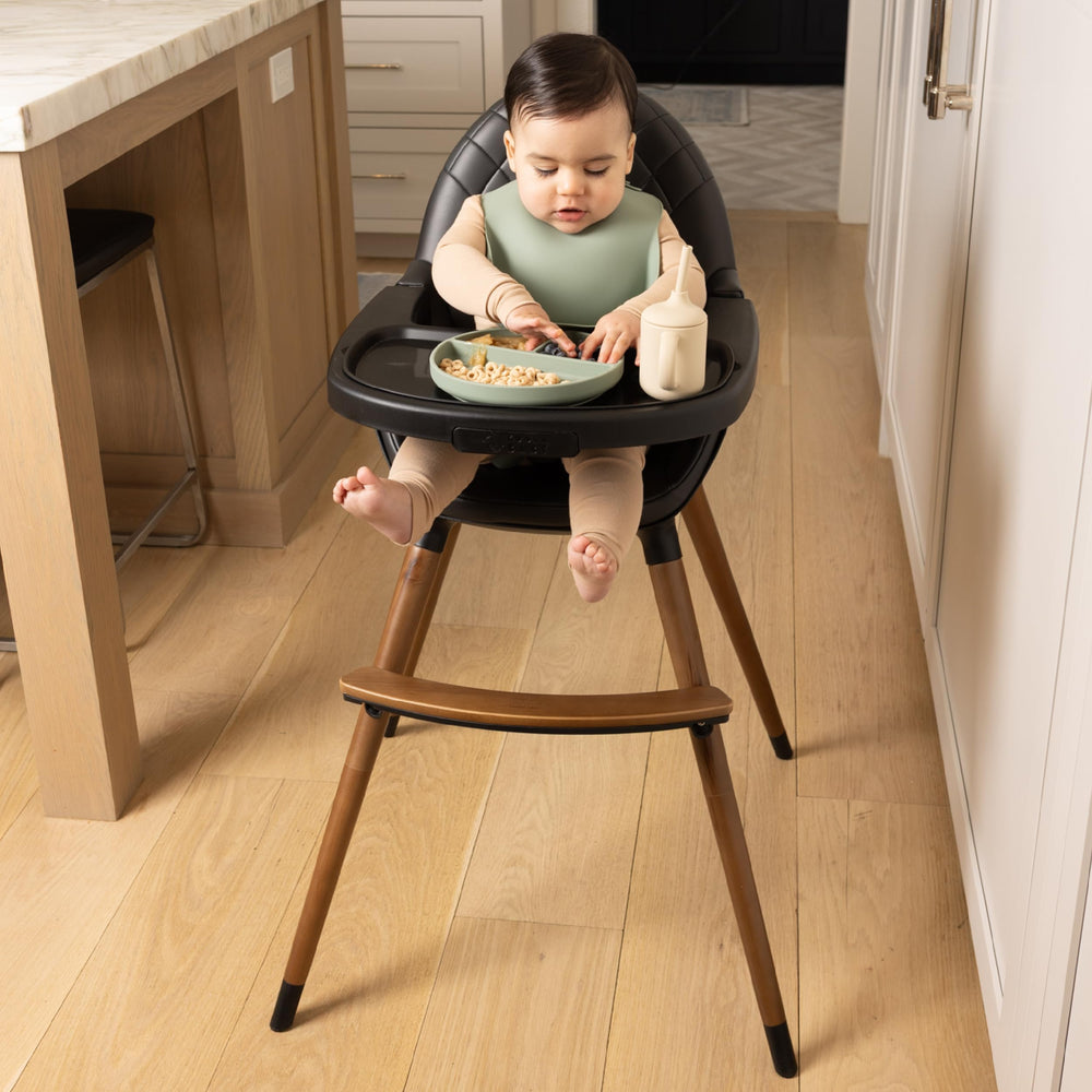 KOOLABABY convertible high chair black detail highlights modern styling and practical design