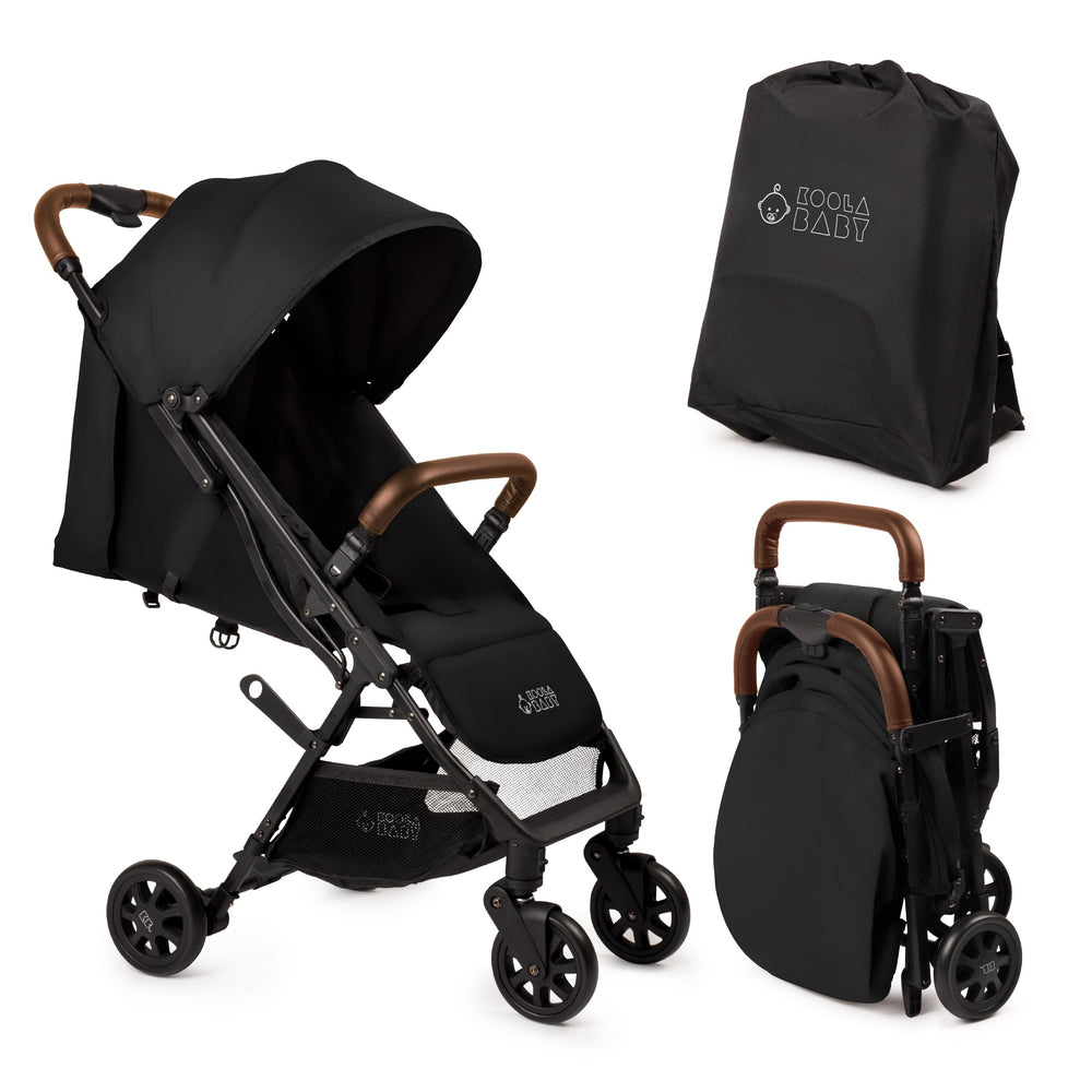 KOOLABABY lightweight travel stroller folding action for easy compact storage