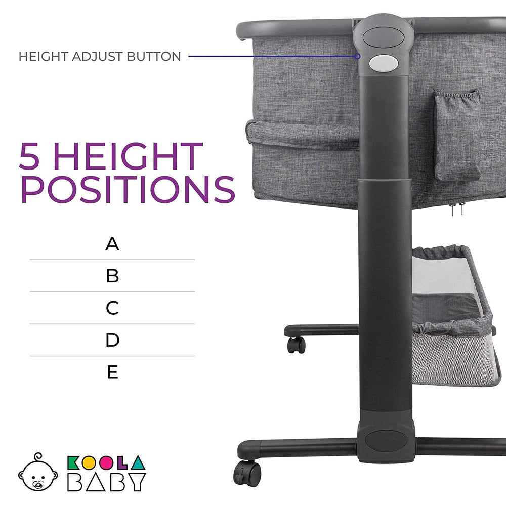 KoolerThings aluminum-frame bassinet emphasizes lightweight durability and rounded corners