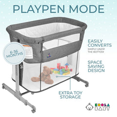 KoolerThings baby bassinet wheels with brakes enable smooth movement and secure stopping