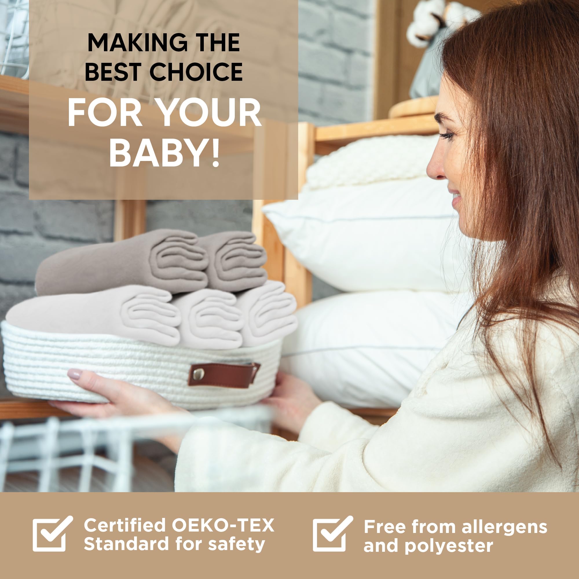 KoolerThings Bassinet Sheet gift-box packaging highlights a thoughtful baby shower option.