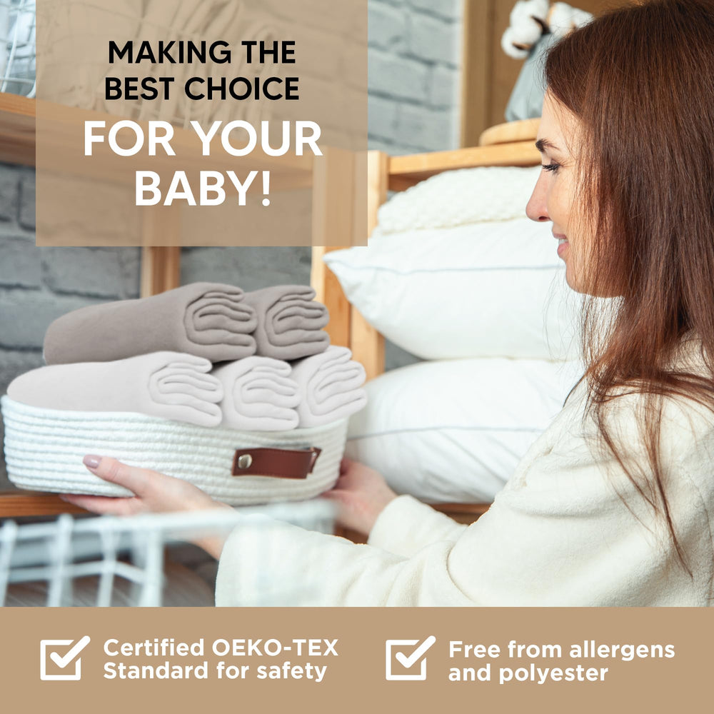 KoolerThings Bassinet Sheet gift-box packaging highlights a thoughtful baby shower option.
