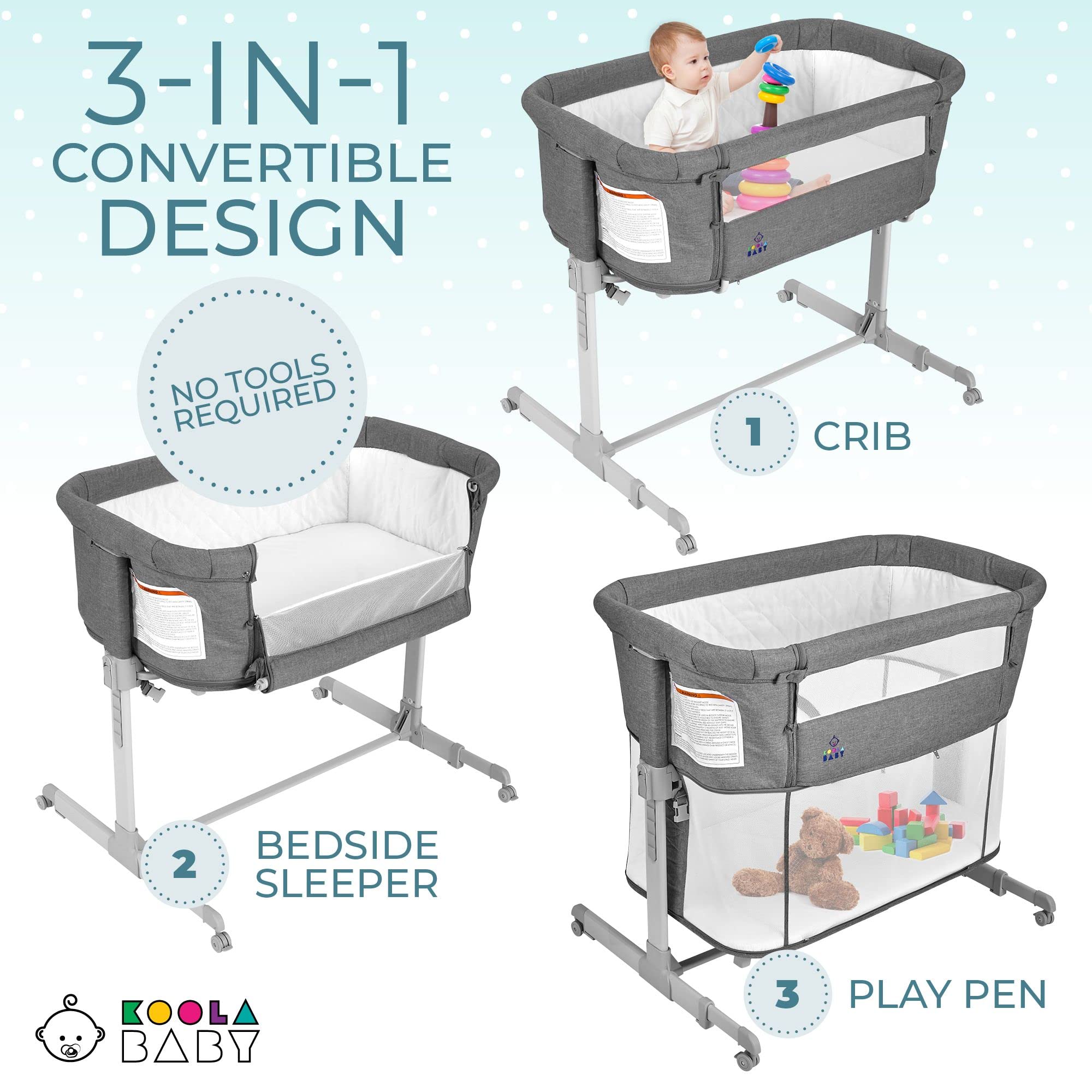 KoolerThings bedside sleeper with zipper access offering easy breastfeed and close contact
