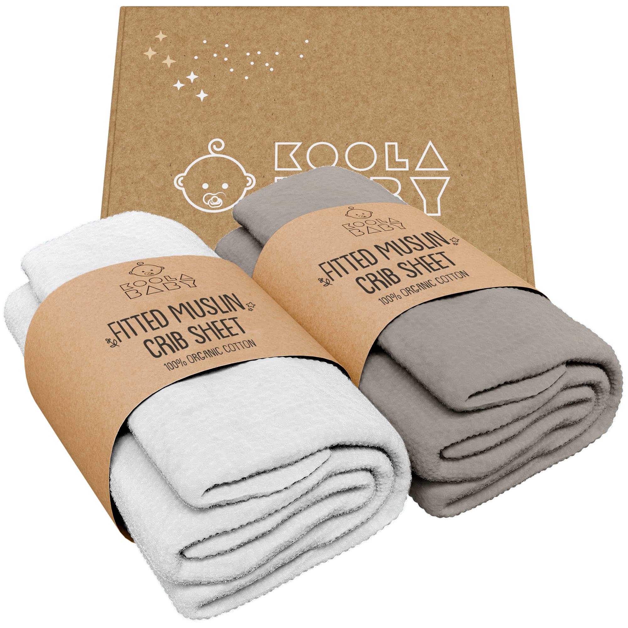 KoolerThings crib sheets baby crib setup on bed displaying fit