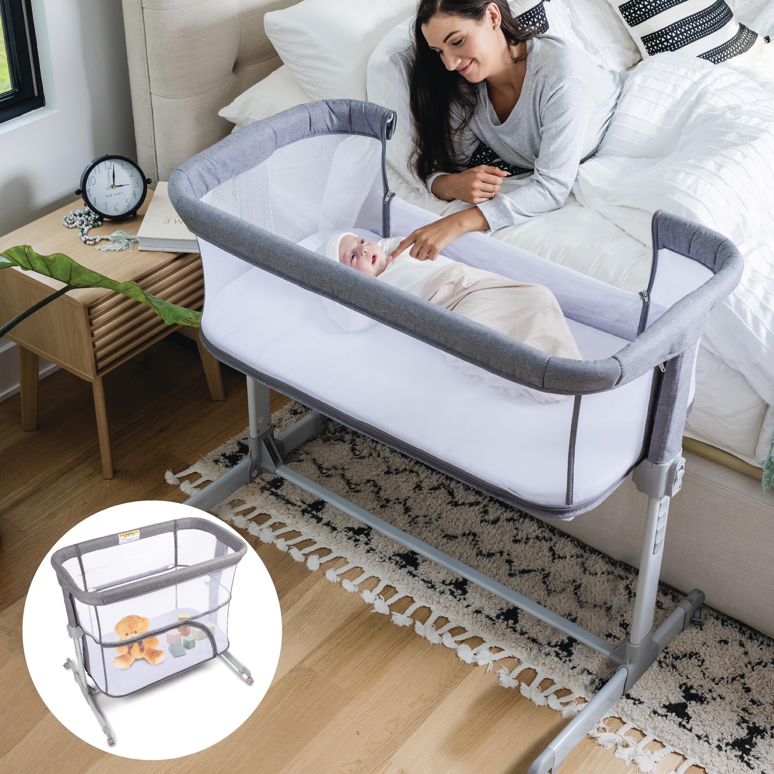 KoolaBaby bassinet in standalone mode offers versatile sleep space anywhere at home.