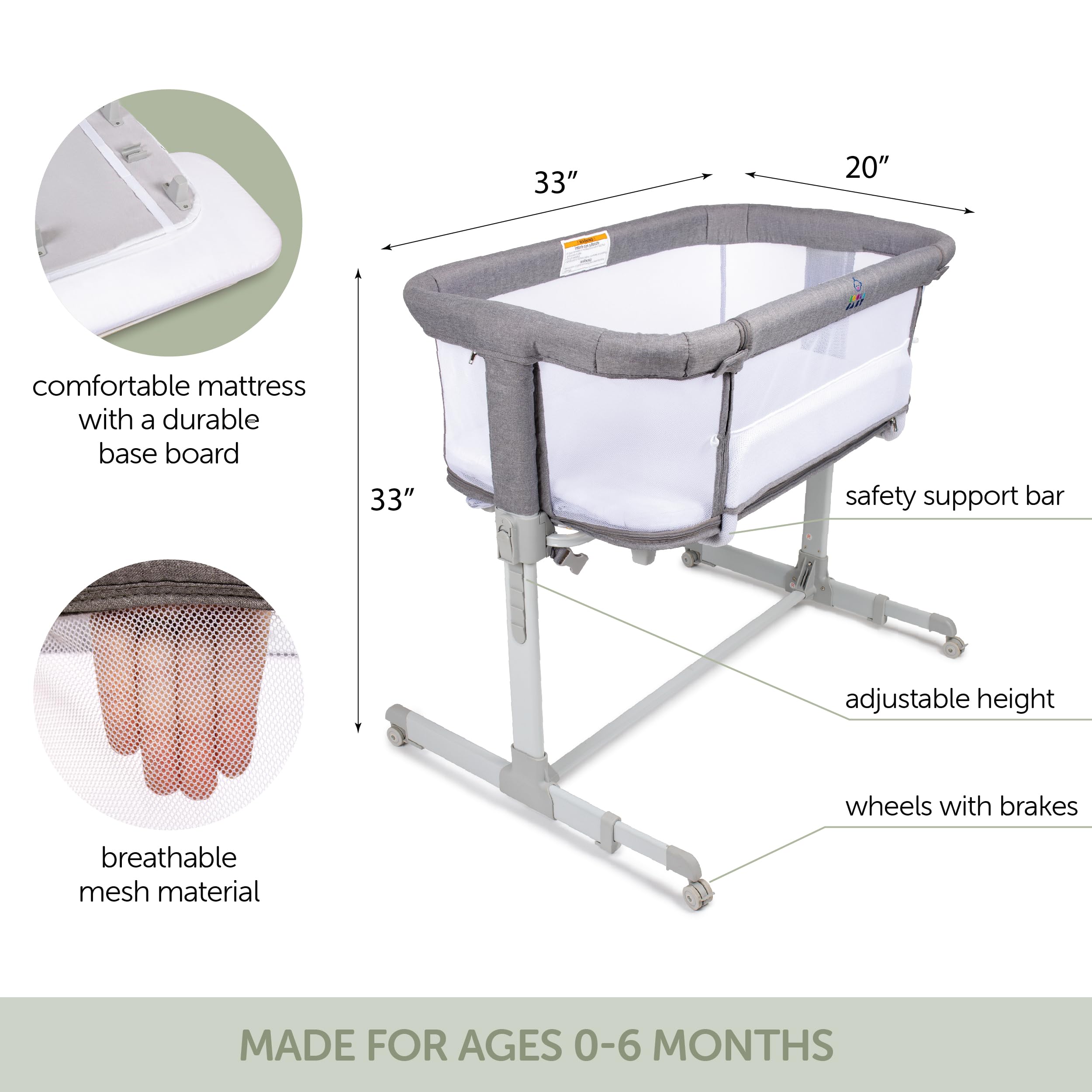 Close-up of breathable mesh on KoolaBaby for improved air circulation and comfort.