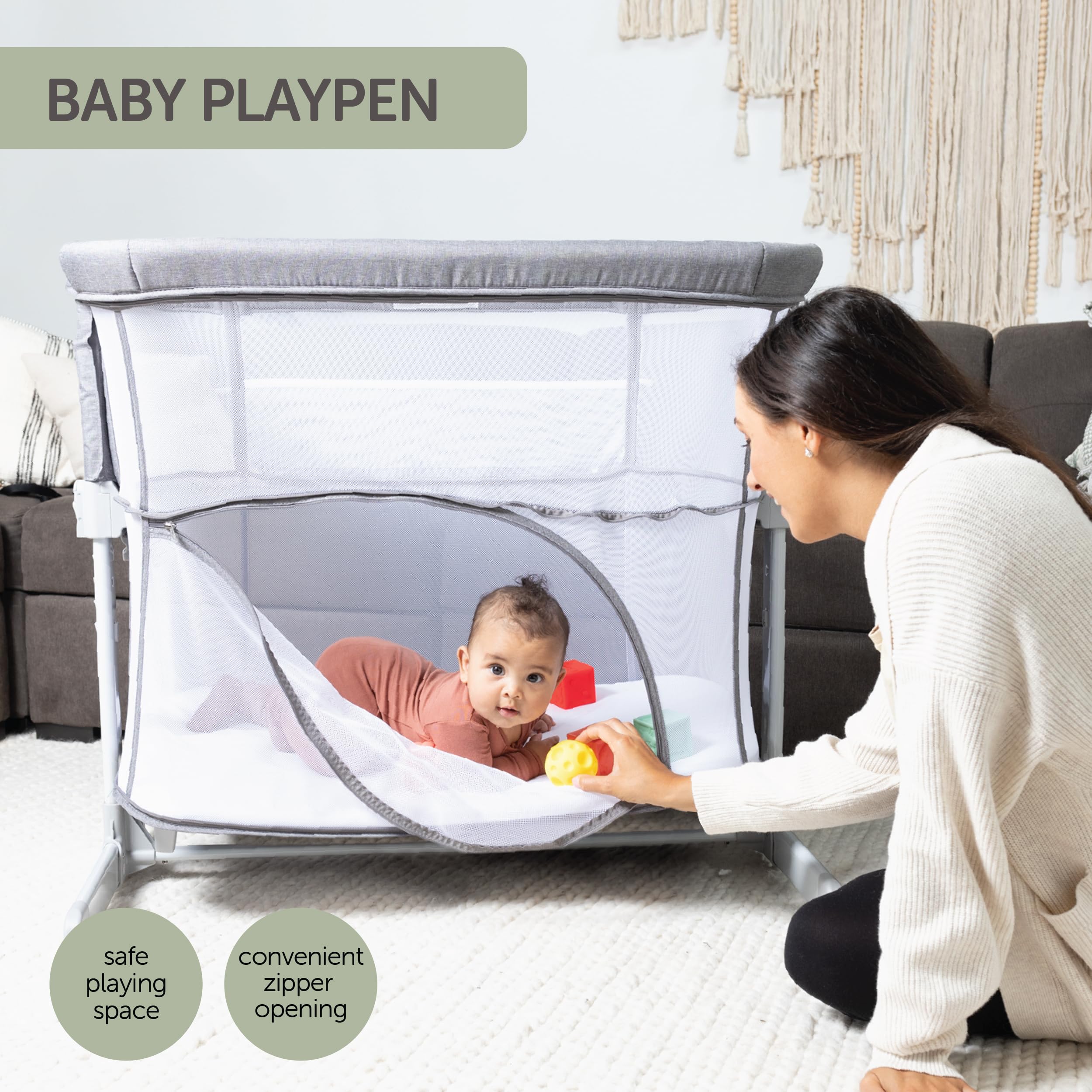 KoolaBaby travel-fold design makes this crib easy to pack for trips away from home.