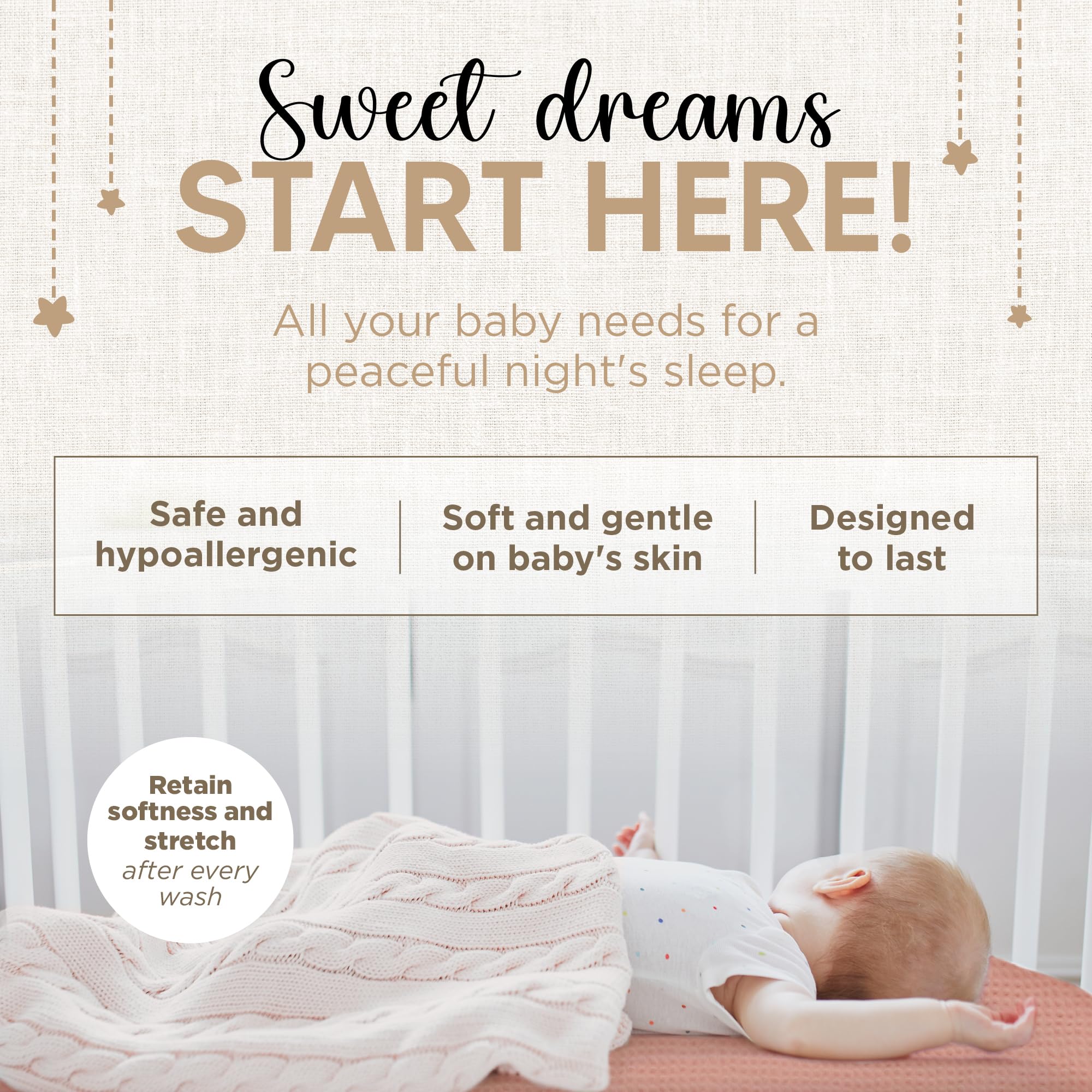 KoolerThings pack-n-play sheets two-pack for versatile baby bedding