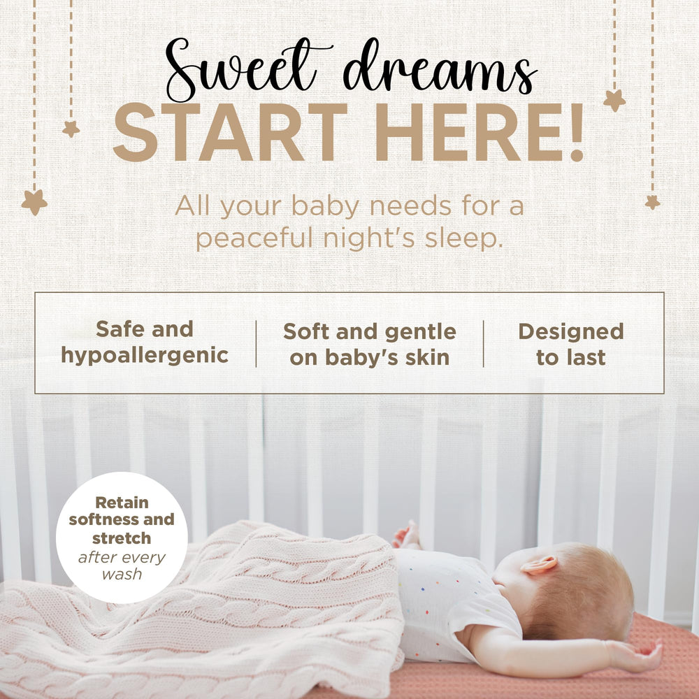 KoolerThings pack-n-play sheets two-pack for versatile baby bedding