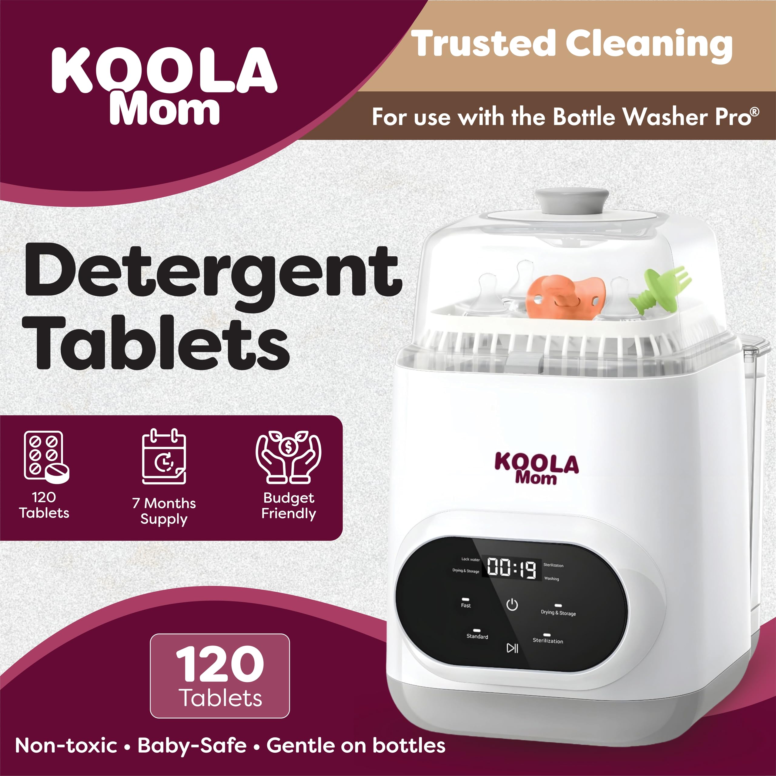 KoolerThings packaging and usage visuals highlight simple, ready-to-use tablets