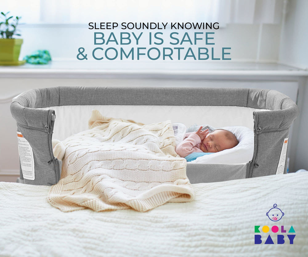 KoolerThings portable crib in use emphasizes versatile 3-in-1 sleep space for family routines