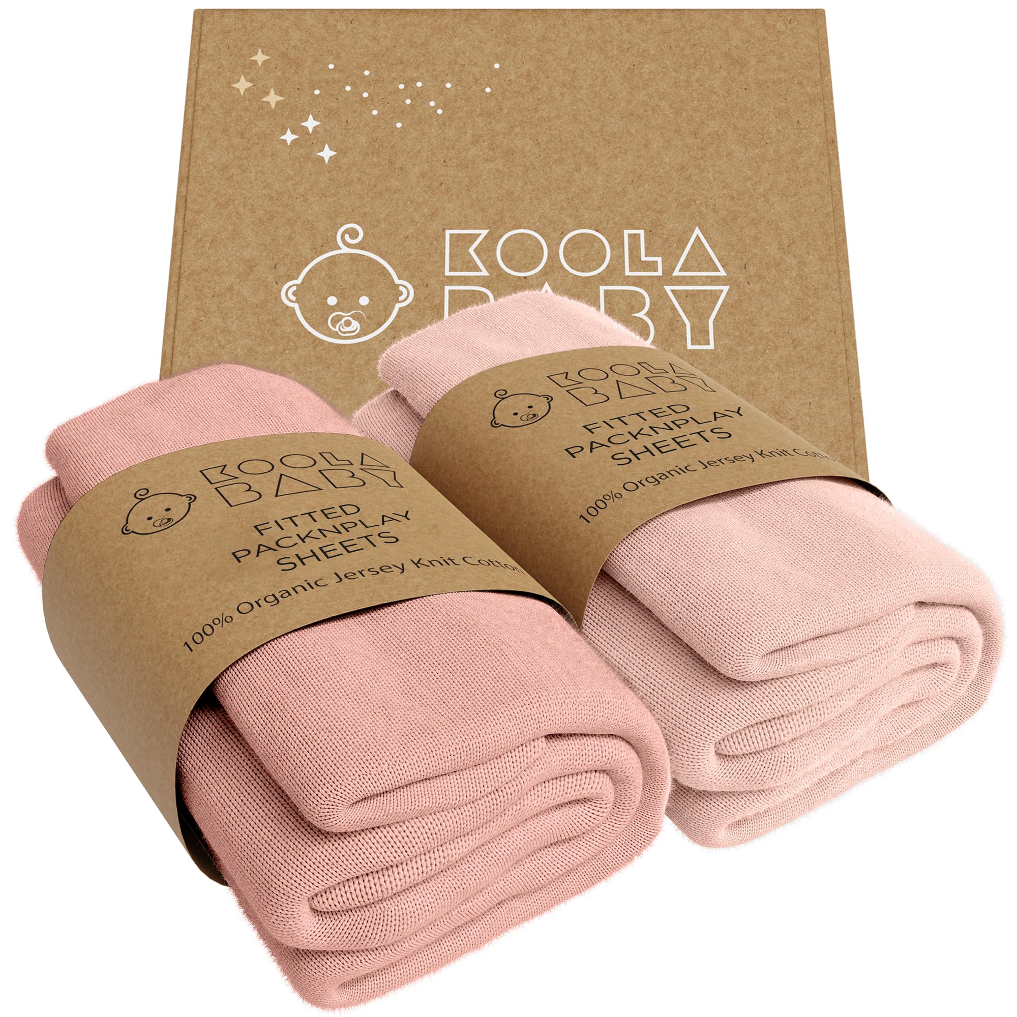 KoolerThings portable mini-crib sheets with compact pouch for on-the-go use