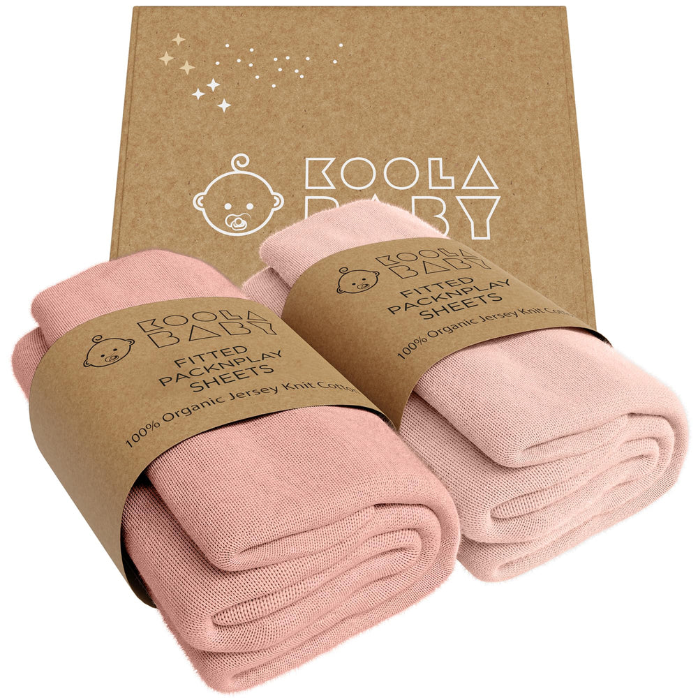 KoolerThings portable mini-crib sheets with compact pouch for on-the-go use