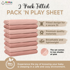 KoolerThings soft jersey cotton playard sheet close-up showing breathable fabric