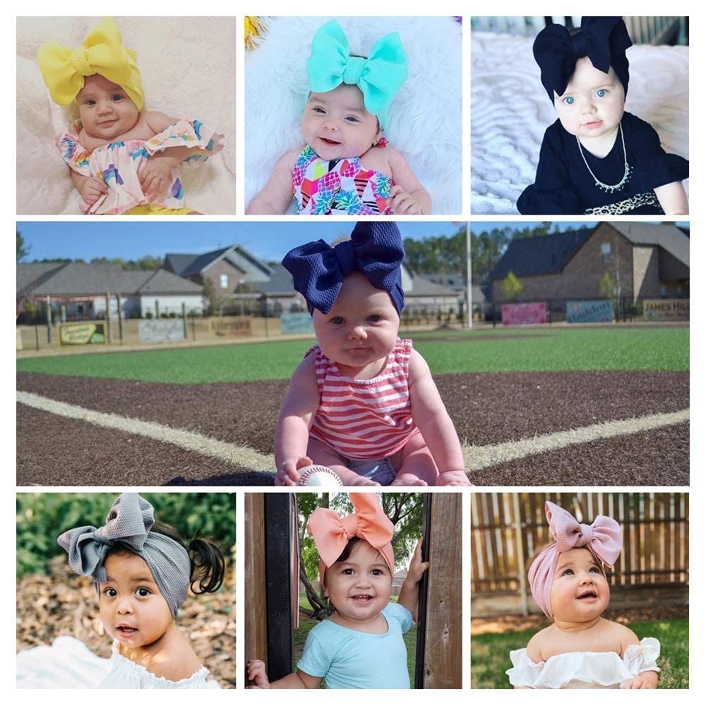 Koolgil baby bow headband fuchsia soft nylon texture promises gentle touch.