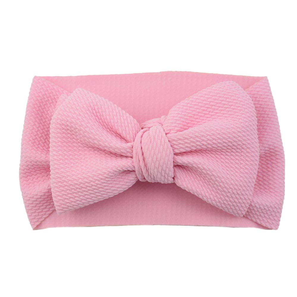 Koolgil Baby Girl 8'' Soft Big Bow Headband pink enhances newborn photography.