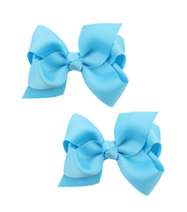 Koolgil baby girl's blue bow-knot hair clip—secure hold for fine hair during photos