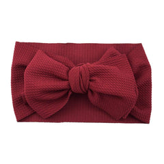 Koolgil baby girl's 8in soft bow headband burgundy for photography-ready styling