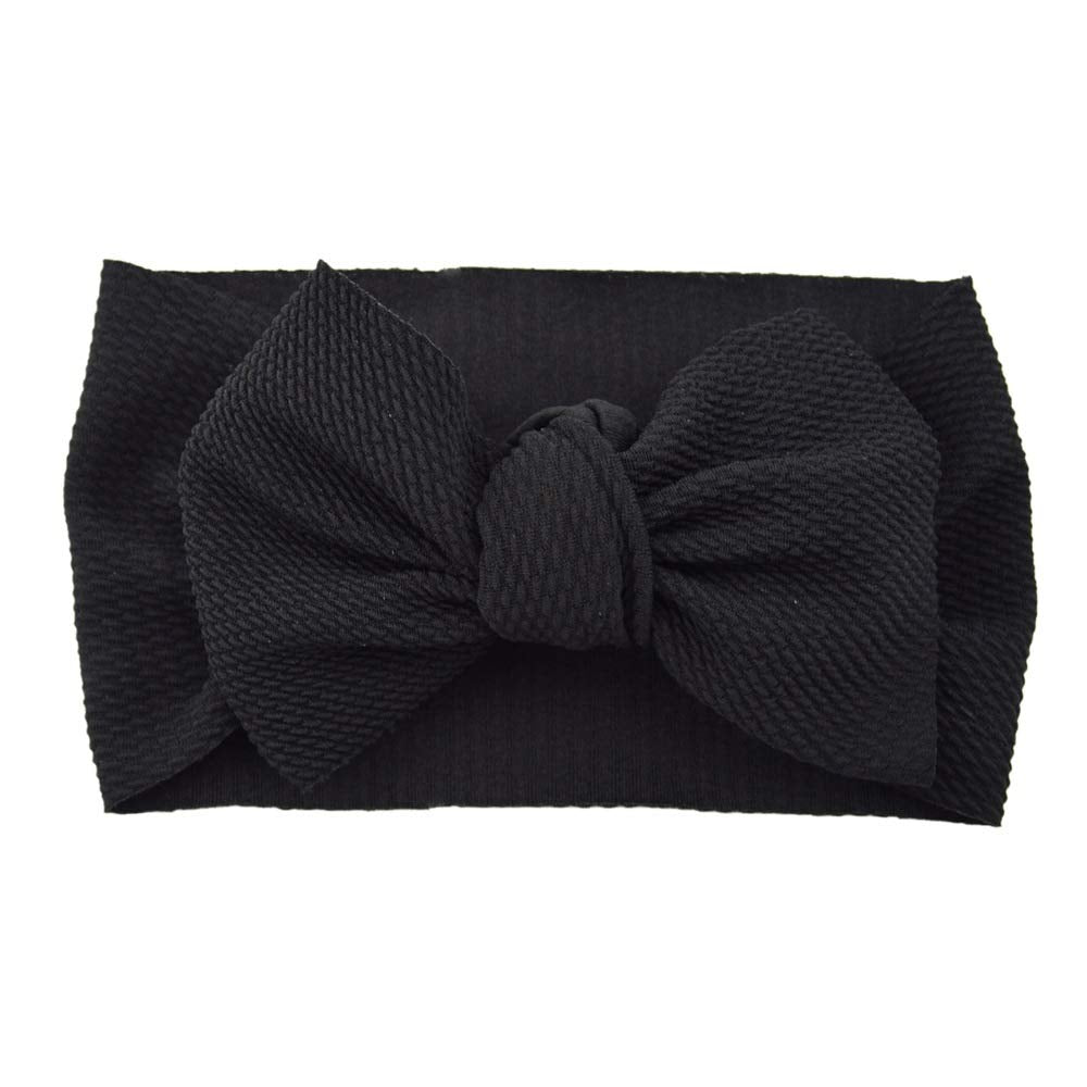 Koolgil baby girls 8-inch soft bow headband shown for comfortable all-day wear.